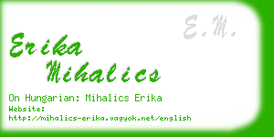 erika mihalics business card